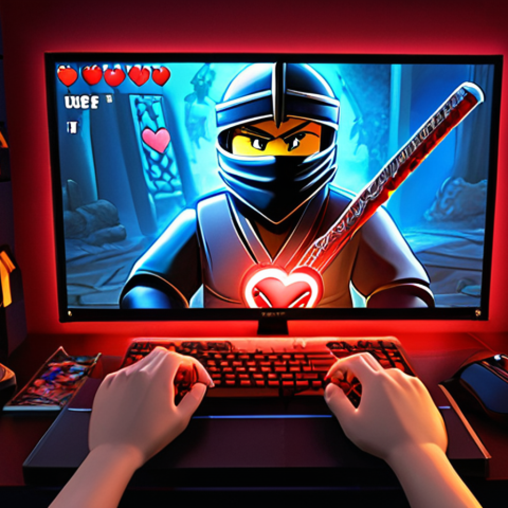 **Image Prompt 1: The Heart of Fan Gaming**
A young adult is deeply immersed in playing a vibrant, imaginative Ninjago fan game on a computer screen, which displays unique characters and untold stories beyond official releases. The scene radiates passion and creativity, with subtle visual cues like glowing artistic tools, open sketchbooks, and abstract elements suggesting a supportive community collaborating and sharing ideas around the player. The lighting highlights the screen's glow, creating an atmosphere of dedication and shared love for the franchise.