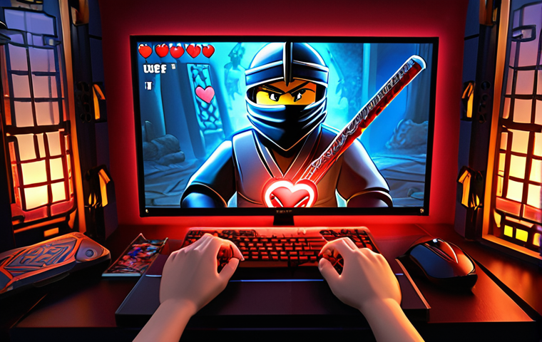 **Image Prompt 1: The Heart of Fan Gaming**
A young adult is deeply immersed in playing a vibrant, imaginative Ninjago fan game on a computer screen, which displays unique characters and untold stories beyond official releases. The scene radiates passion and creativity, with subtle visual cues like glowing artistic tools, open sketchbooks, and abstract elements suggesting a supportive community collaborating and sharing ideas around the player. The lighting highlights the screen's glow, creating an atmosphere of dedication and shared love for the franchise.