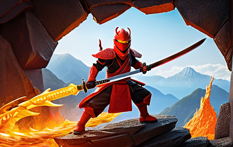 닌자고 주요 드래곤 능력 비교 - **Prompt 1: Kai and the Blazing Fire Dragon**
"A dynamic, action-packed scene featuring Kai, the...