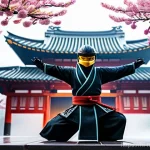 닌자고 스핀짓주 기술의 비밀 - **Prompt:** A skilled Ninjago-style ninja, gender-neutral and wearing a complete, modest ninja unifo...